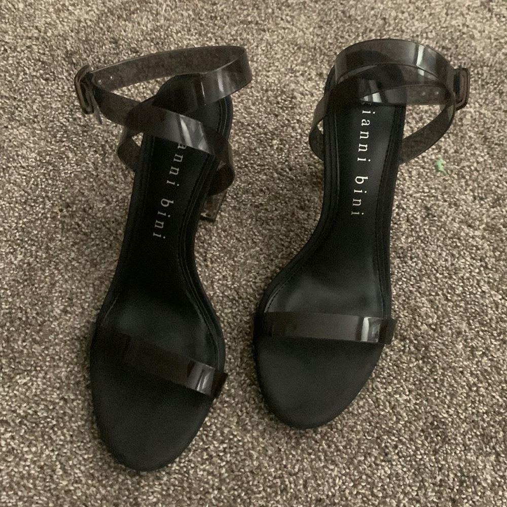 Liyra Clear Ankle Strap Block Heel Sandals